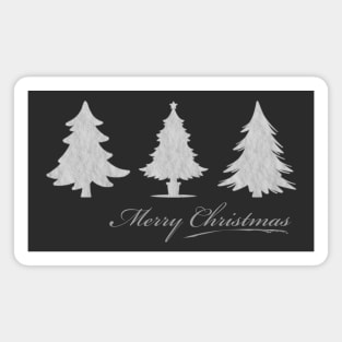 Merry Christmas! Snowy Christmas Trees Magnet